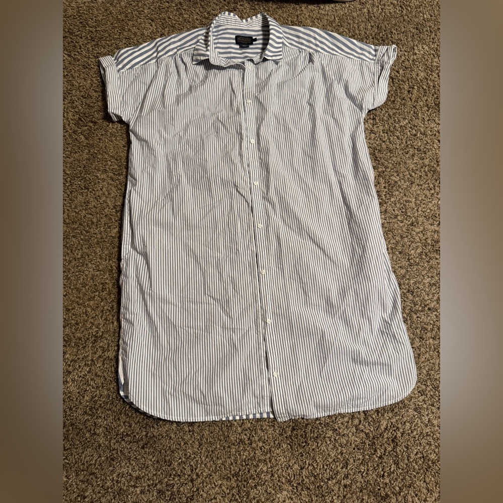 Pendleton Blue and White Striped Shirt